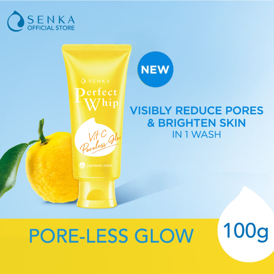 Shiseido Senka Perfect Whip Vit C Poreless Foam Cleanser + Wash 100g